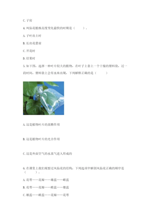 教科版四年级下册科学第一单元《植物的生长变化》测试卷精品（综合题）.docx