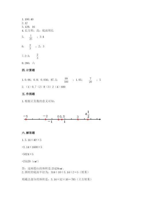 六年级下册数学期末测试卷精品【全优】.docx