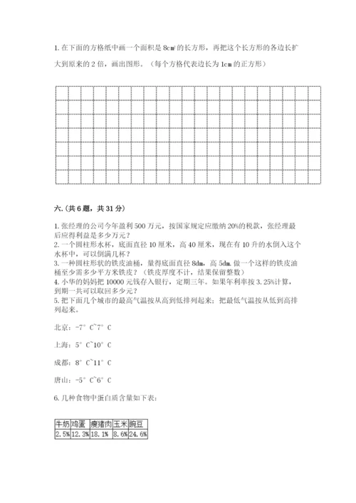小学数学六年级下册竞赛试题及完整答案（夺冠系列）.docx