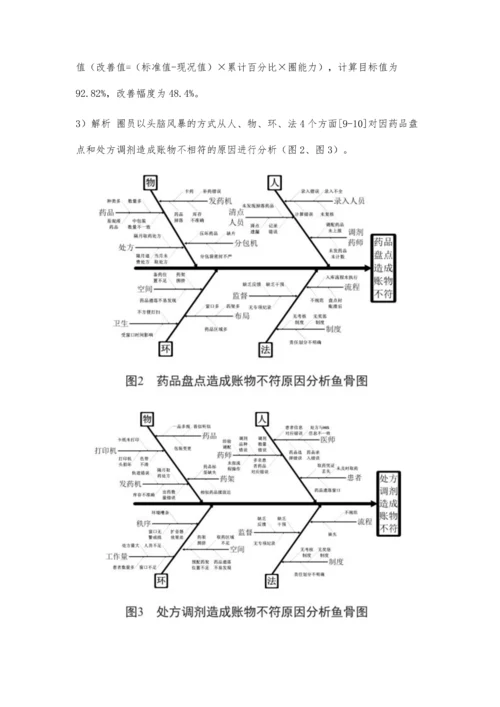 品管圈在提高药品盘点账物相符率中的应用.docx