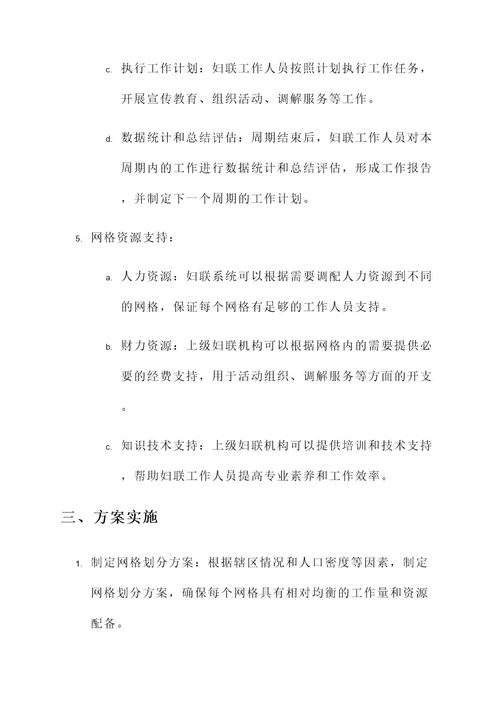 妇联系统网格化管理方案