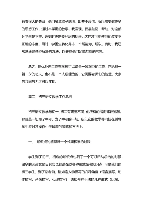 语文培优辅差教学工作总结.docx