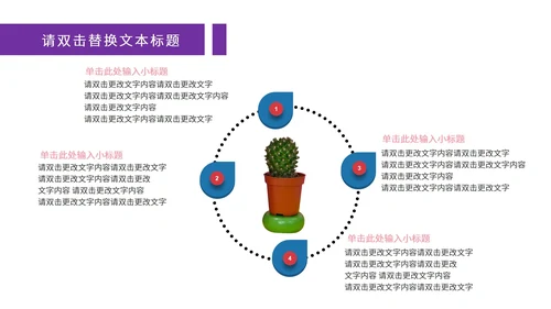 紫色清新简约风数据报告PPT模板