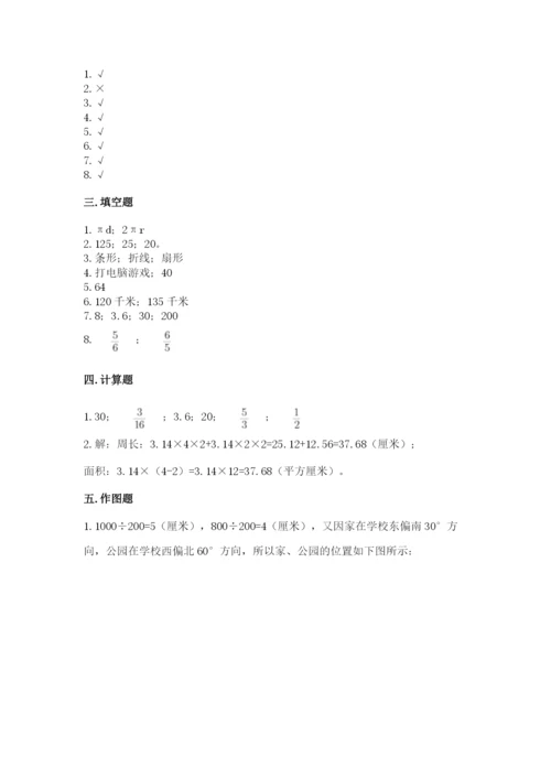 2022人教版六年级上册数学期末考试试卷附参考答案【b卷】.docx
