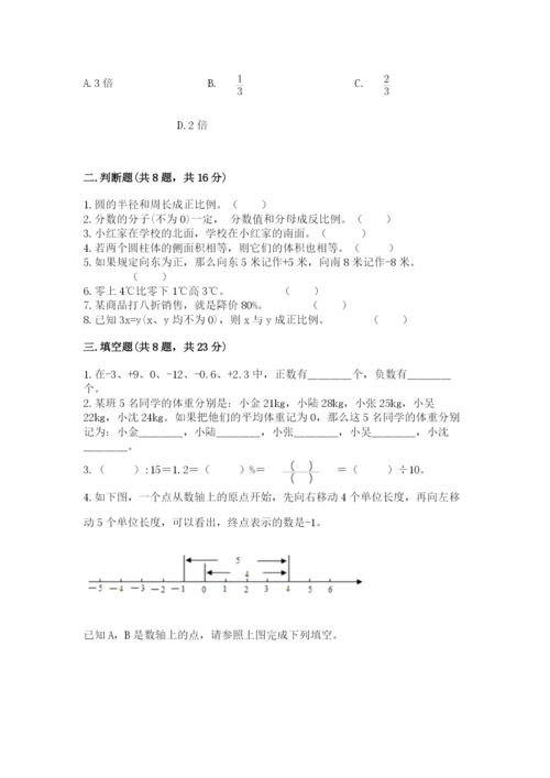北京版六年级下册期末真题卷【达标题】.docx