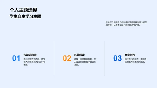 语文学习魅力展示PPT模板