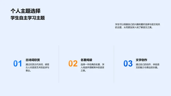 语文学习魅力展示PPT模板