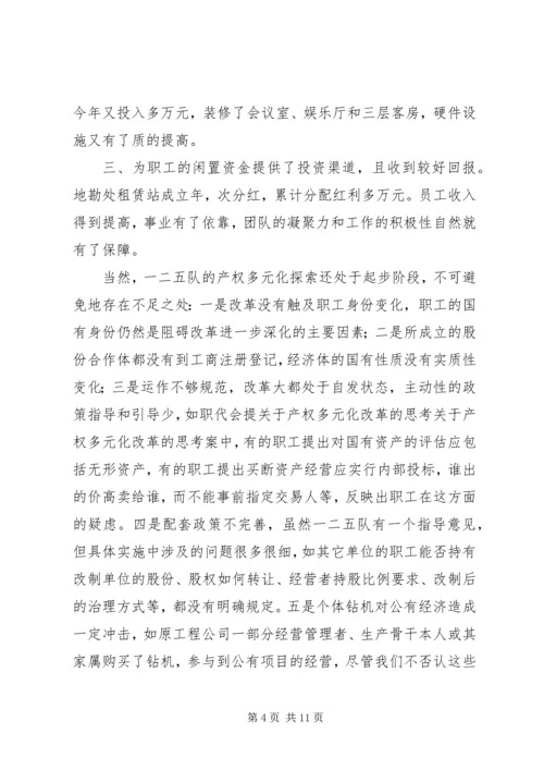 关于产权多元化改革的思考 (9).docx