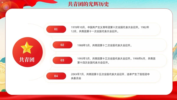 国潮红色党政青年你为什么入团团课PPT模板党建