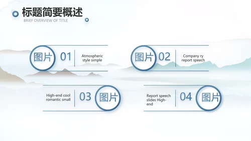 蓝色中国风春天春季旅游电子相册PPT