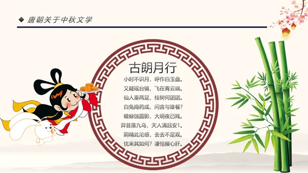 传统节日民俗中秋节介绍PPT模板月饼团圆