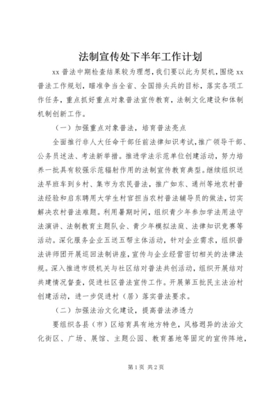 法制宣传处下半年工作计划 (4).docx