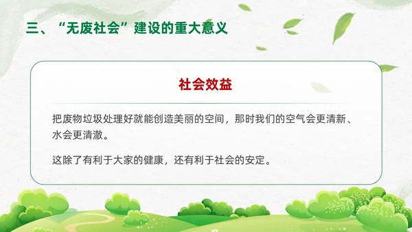 简约插画环保从无废城市走向无废社会课件PPT