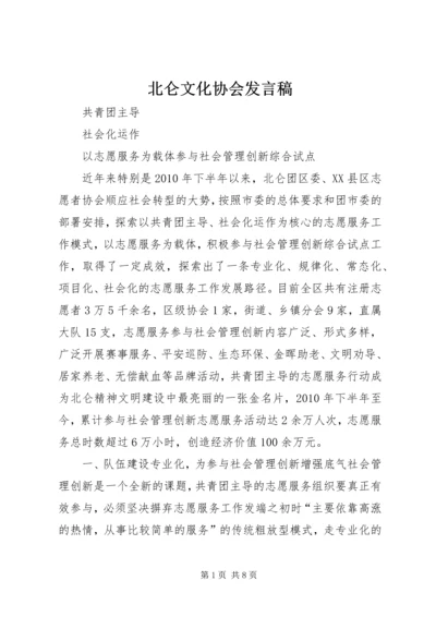 北仑文化协会发言稿 (2).docx