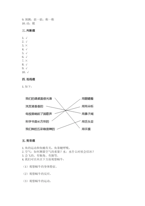 教科版一年级下册科学期末测试卷（达标题）.docx