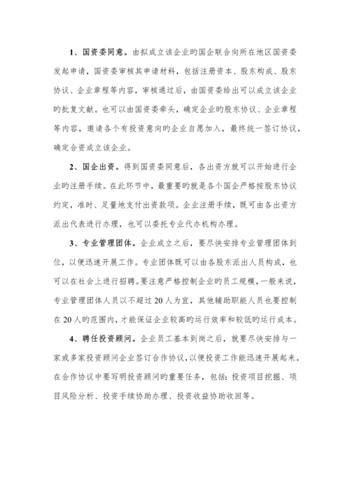 国有资产投资管理公司组建方案.docx