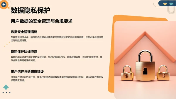 橙色简约风教育培训行业年终总结PPT模板
