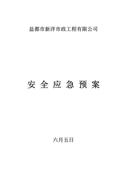 市政关键工程安全应急全新预案.docx