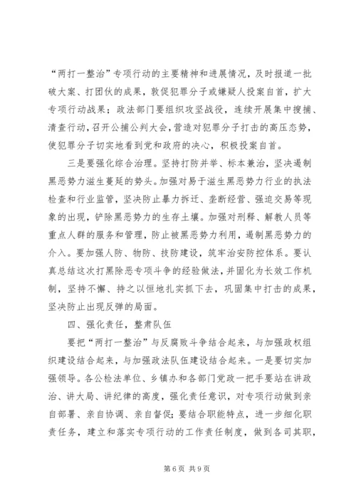 市两打一整治专项行动领导讲话稿.docx