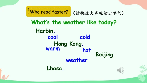 Unit 3 Weather Part A Let's learn 课件(共39张PPT)