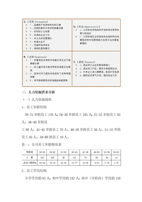 麦当劳人力资源规划共11页