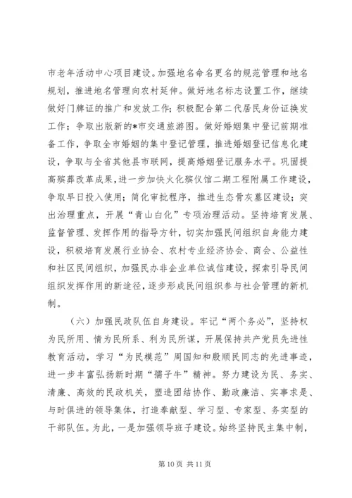 民政局年工作总结与年工作计划.docx