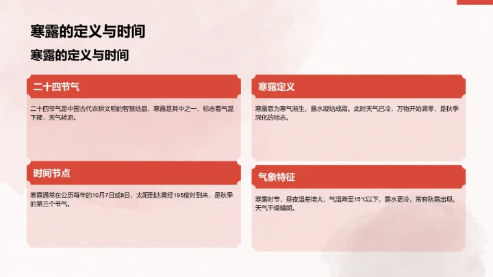 二十四节气寒露PPT模板