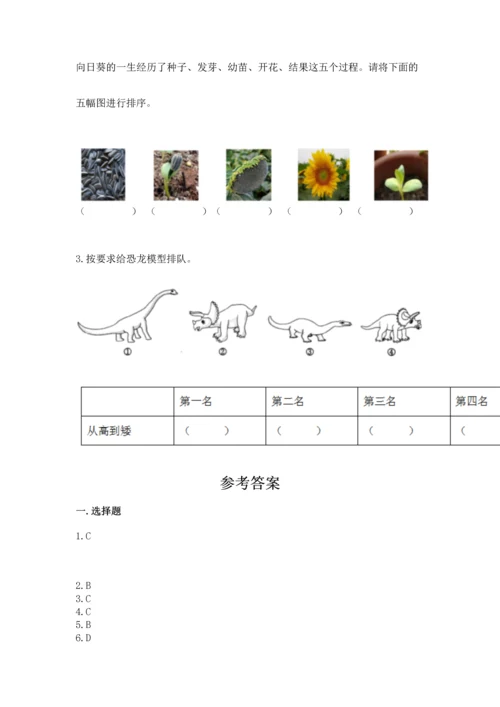 教科版科学一年级上册期末测试卷（名师系列）.docx