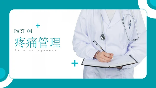 深青色简约实拍风围手术期患者疼痛管理护理培训PPT模板