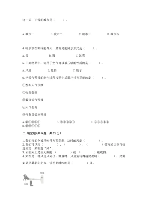 教科版三年级上册科学期末测试卷标准卷.docx