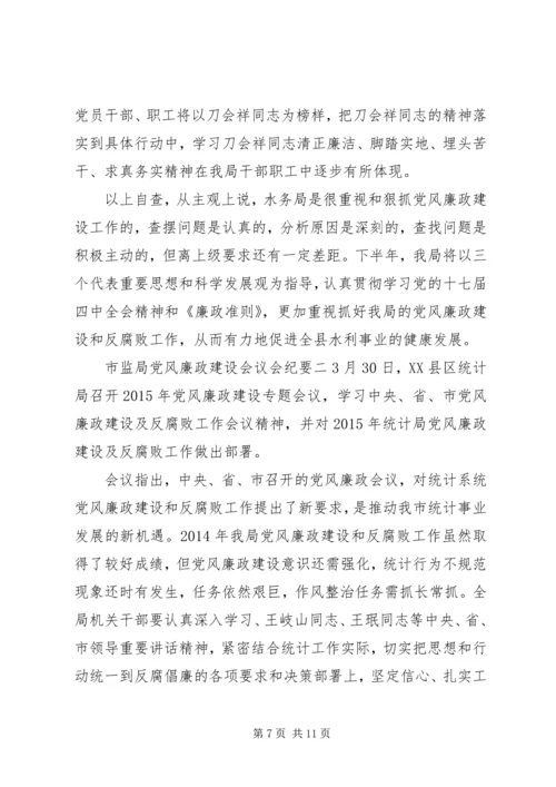市监局党风廉政建设会议会纪要.docx