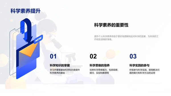 科学进步课程PPT模板
