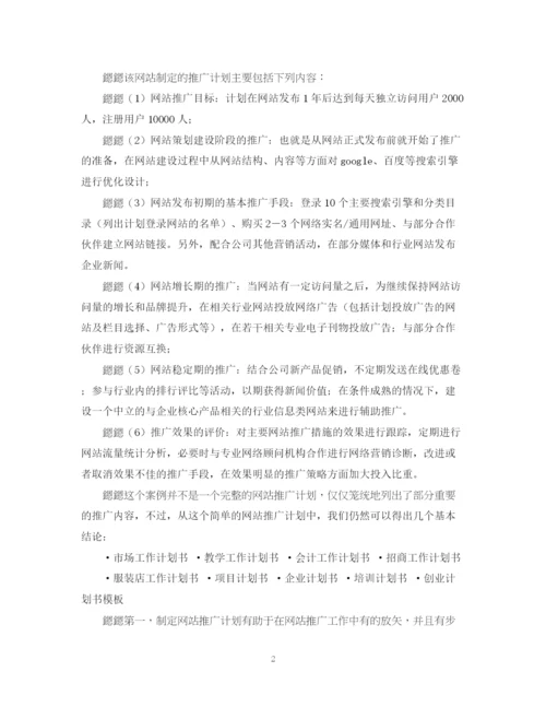 精编之网站推广计划书.docx