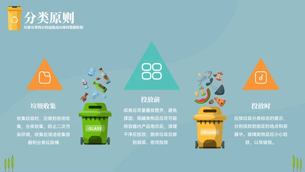 垃圾分类环卫垃圾车通用PPT模板