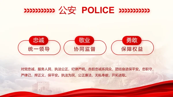 忠诚铸警魂护航新征程八一军事部队PPT模板