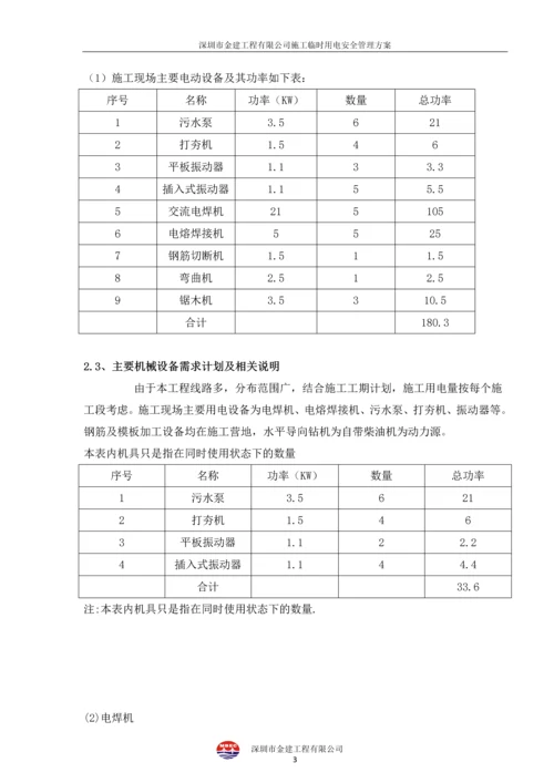 施工临时用电安全管理方案-(修改版).docx