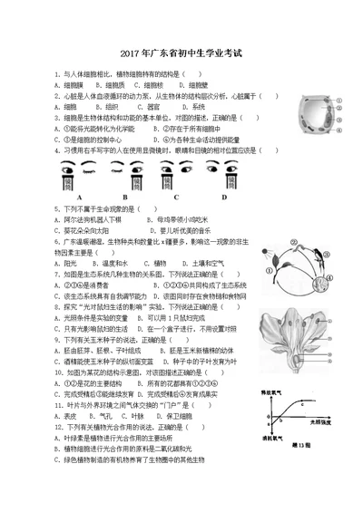 2017广东省生物中考(共24页)