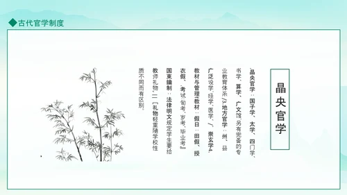 古代官学制度介绍动态PPT模板