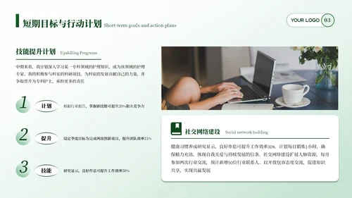 绿色简约风个人介绍PPT模板