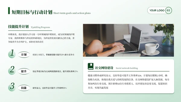 绿色简约风个人介绍PPT模板