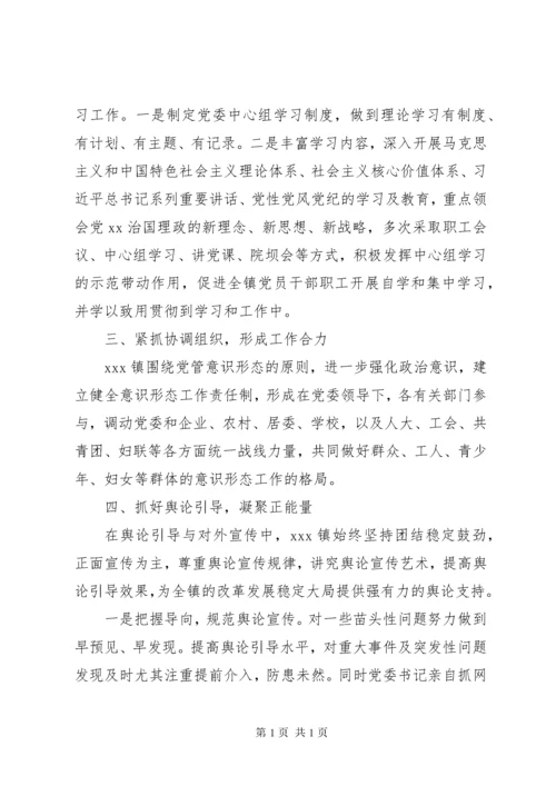 20XX年乡镇意识形态工作总结汇报范文.docx