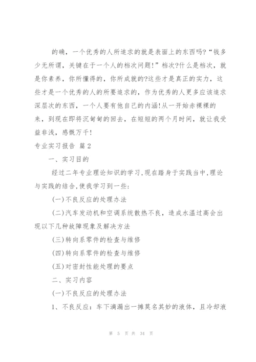 专业实习报告模板汇编八篇.docx