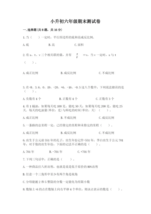 小升初六年级期末测试卷（精练）.docx