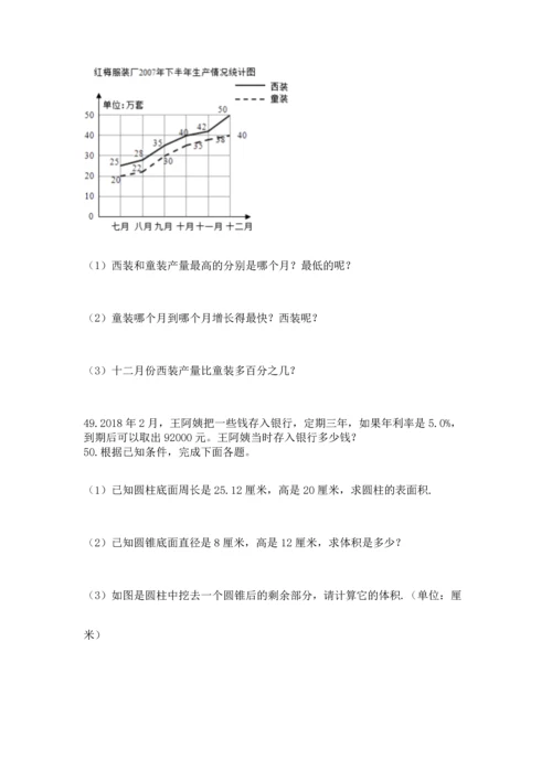 六年级小升初数学解决问题50道精品加答案.docx