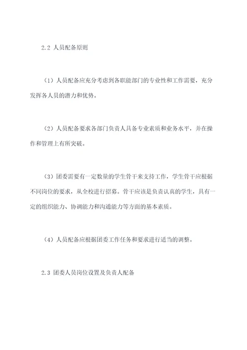 团委领导班子配备方案模板