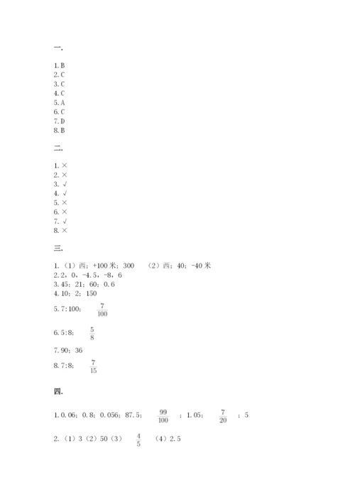 小学六年级数学毕业试题精品（夺冠）.docx
