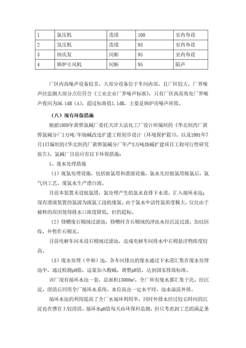 某公司1万吨年单极式离子膜烧碱新技术开发项目环境影响报告书doc351