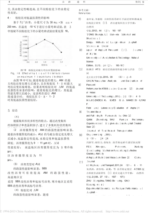 沥青结合料对沥青碎石路面性能的影响