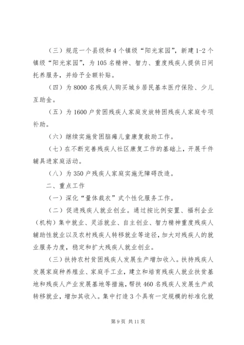 县残疾人联合会工作报告.docx