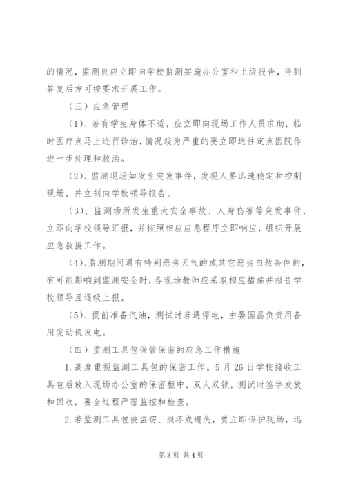 XX年国家义务教育质量监测工作应急预案 (3).docx